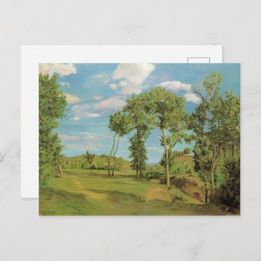 Landschaft Paysage Frederic Bazille Impressionist Postkarte (Vorne/Hinten)