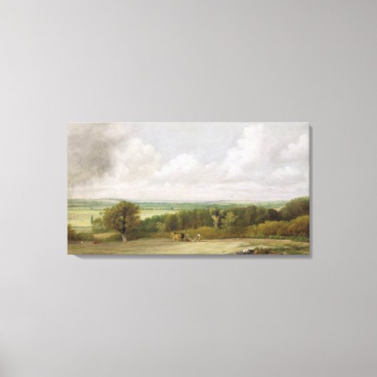 Landschaft: Pflügen in Suffolk (Ein Summerlan Leinwanddruck (Vorderseite)