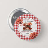 Landschaft Picnic Gingham Brautparty Gefallen Button (Vorne & Hinten)