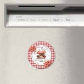 Landschaft Picnic Gingham Brautparty Gefallen Magnet (In Situ (Geschirrspüler))