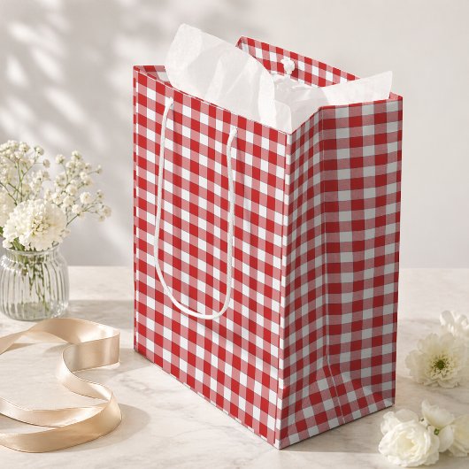 Landschaft Picnic Gingham Mittlere Geschenktüte