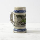 Landschaft & Pool Grau/Blau 22 oz Stein Bierglas (Vorderseite Links)