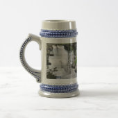 Landschaft & Pool Grau/Blau 22 oz Stein Bierglas (Links)