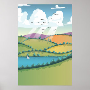 Landschaft. Poster