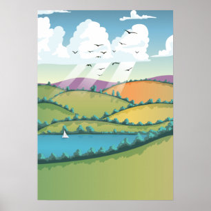 Landschaft. Poster