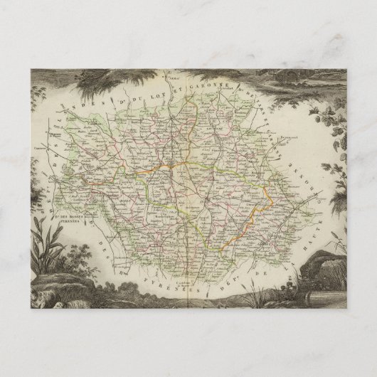 Landschaft Postkarte (Vorderseite)