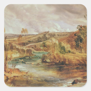 Landschaft Quadratischer Aufkleber