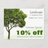 Landschaft, Rasen oder Gartenbau Marketing Postkar Postkarte (Vorderseite)