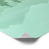 Landschaft Reflection Lake Tree Grün Motivierend Poster (Ecke)