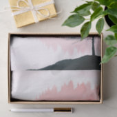 Landschaft Reflektion Bäume Roter Herbst Seidenpapier (Geschenk)