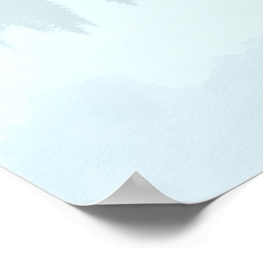 Landschaft Reflektion Treppensee Grünes Poster (Ecke)