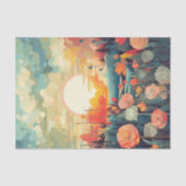 Landschaft Rot-Weiß-Pappsonne Seidenpapier (Vorderseite)