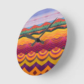 Landschaft Runde Wanduhr (Winkel)