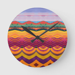 Landschaft Runde Wanduhr
