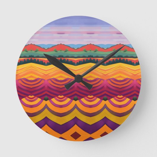Landschaft Runde Wanduhr (Vorderseite)