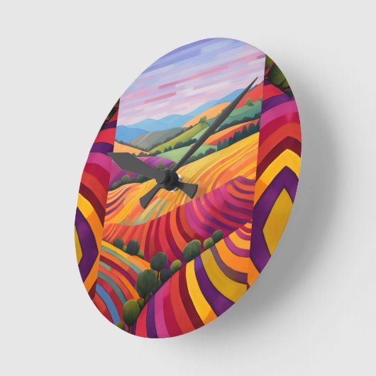 Landschaft Runde Wanduhr (Winkel)