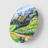 Landschaft Runde Wanduhr (Winkel)