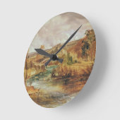 Landschaft Runde Wanduhr (Winkel)