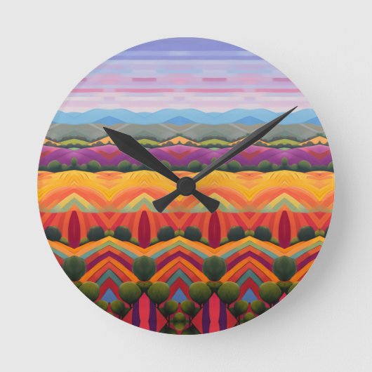 Landschaft Runde Wanduhr (Vorderseite)