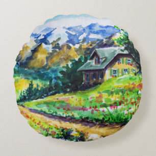Landschaft Rundes Kissen