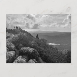 Landschaft Schwarz-Weiß-Foto auf Postkarte