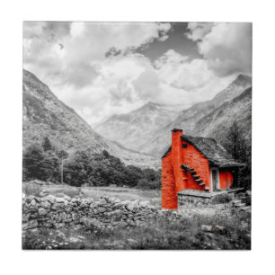 Landschaft Schwarz-Weiß-Fotografie Fliese