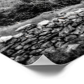 Landschaft Schwarz-Weiß-Fotografie Poster (Ecke)