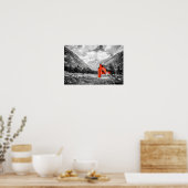 Landschaft Schwarz-Weiß-Fotografie Poster (Küche)