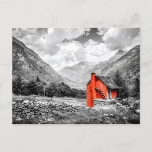 Landschaft Schwarz-Weiß-Fotografie Postkarte