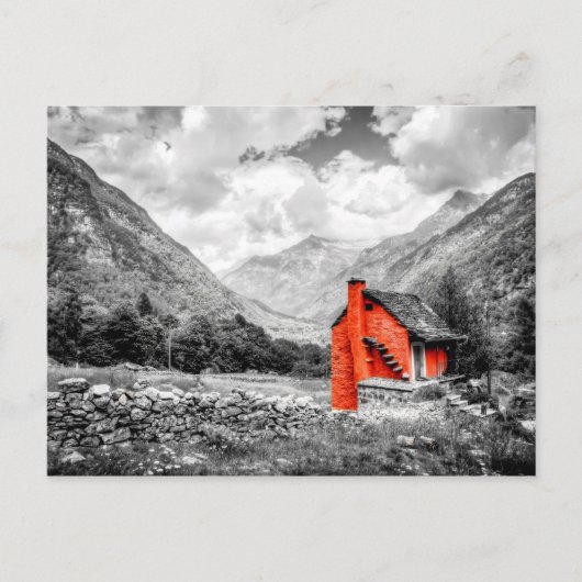 Landschaft Schwarz-Weiß-Fotografie Postkarte (Vorderseite)