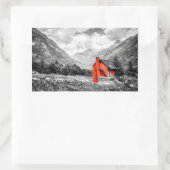 Landschaft Schwarz-Weiß-Fotografie Rechteckiger Aufkleber (Tasche)