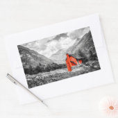 Landschaft Schwarz-Weiß-Fotografie Rechteckiger Aufkleber (Umschlag)