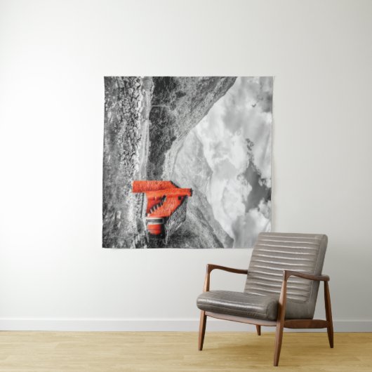 Landschaft Schwarz-Weiß-Fotografie Wandteppich (Beispiel (Horizontal))