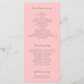 Landschaft Silberne Blume Rosa Hochzeitsprogramme Programm (Rückseite)