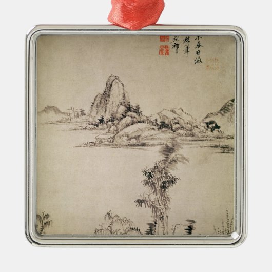 Landschaft Silbernes Ornament (Vorne)