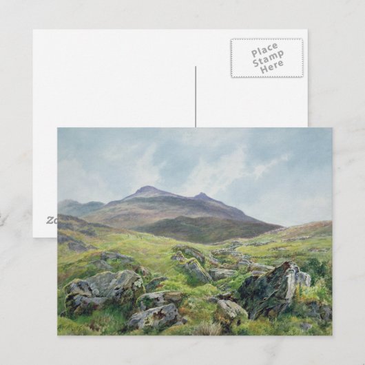 Landschaft, Snowdon Postkarte (Vorne/Hinten)