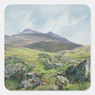 Landschaft, Snowdon Quadratischer Aufkleber