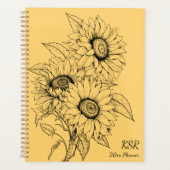 Landschaft Sonnenblumen Illustration Planer (Vorderseite)