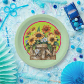 Landschaft Sonnenblumen Pappteller (Party)