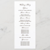 Landschaft Sonnenblumen Wreath Hochzeitsprogramme Programm (Rückseite)