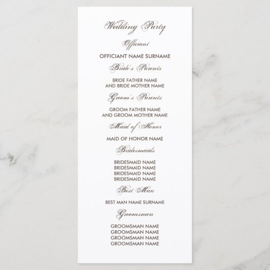 Landschaft Sonnenblumen Wreath Hochzeitsprogramme Programm (Rückseite)