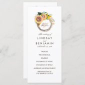 Landschaft Sonnenblumen Wreath Hochzeitsprogramme Programm (Vorne/Hinten)