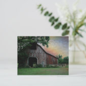 Landschaft Sonnenuntergang Landschaft alte rote Sc Postkarte (Stehend Vorderseite)