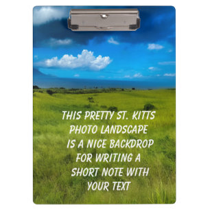 Landschaft St. Kitts Klemmbrett