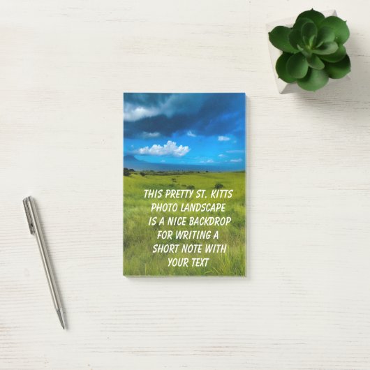 Landschaft St. Kitts Post-it Klebezettel (Büro)