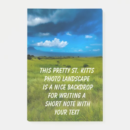 Landschaft St. Kitts Post-it Klebezettel (Vorderseite)