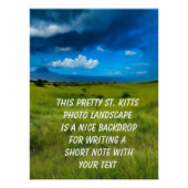 Landschaft St. Kitts Poster (Vorderseite)