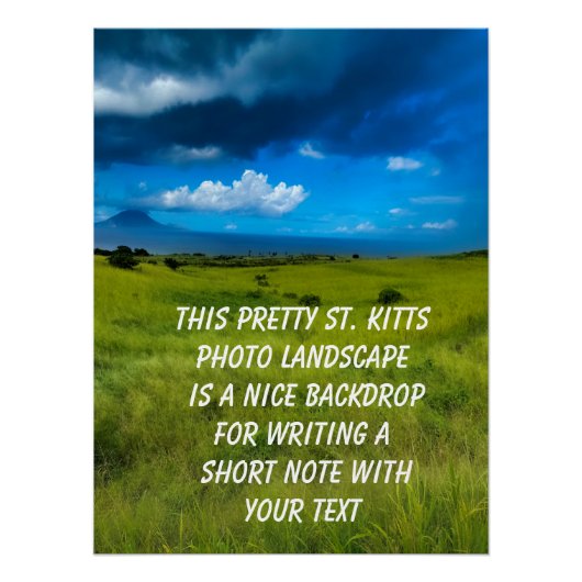 Landschaft St. Kitts Poster (Vorderseite)