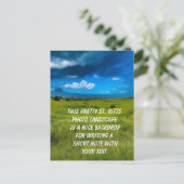 Landschaft St. Kitts Postkarte (Stehend Vorderseite)