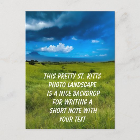 Landschaft St. Kitts Postkarte (Vorderseite)